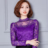 Women Blouse Shirts New Sexy Fashion Women Lace Long Sleeve Turtleneck Blouses Female Spring Pullover Blusas Tops Plus size 5XL