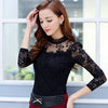 Women Blouse Shirts New Sexy Fashion Women Lace Long Sleeve Turtleneck Blouses Female Spring Pullover Blusas Tops Plus size 5XL
