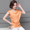 Women Blouse Tops Plus Size 2022 Summer New Chiffon Blouses Causal Solid Simply Short Sleeve Women Clothing Blouse Shirt 0662 40
