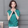 Women Blouse Tops Plus Size 2022 Summer New Chiffon Blouses Causal Solid Simply Short Sleeve Women Clothing Blouse Shirt 0662 40