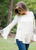 Women Blouses Back Lace Stitching Blusa Flare Sleeve long-sleeved Shirt Blouses Clothing Vestidos LBD1560
