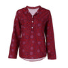 Women Blouses Long Sleeve Plus Size 5xl Print Chiffon Polka Dot Button Pullover Blouse Tops Shirt Sexy V-Neck Fall Summer