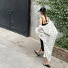 Women Blouses Plaid Sunscreen Shirt Hooded Bat Sleeve Women Shirts Single Breasted Loose Long Cardigan All Match Summer Tops New