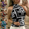 Women Blouses Sexy Leopard Print Ladies Shirts And Tops Halter Blouse Sexy Sleeveless Tops Womens Clothing Summer Female Blouses