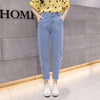 Women Blue Casual High Waist Jeans 2022 Autumn Winter Celebrity Boyfriend Loose Mom Jeans Femme Streetwear Black Denim Pants
