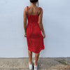 Women Bohemian Print Hem Split Fork Sleeveless Dresses A-line V-neck Elegant Summer Dress Backless Generous Camisole Vestidos