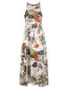 Women Boho Summer Dress 2023 Grace Casual Beach Sashes Floral Flower Sleeveless Loose Female Holiday Sexy Leaves Maxi Dress