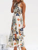 Women Boho Summer Dress 2023 Grace Casual Beach Sashes Floral Flower Sleeveless Loose Female Holiday Sexy Leaves Maxi Dress
