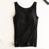 Women Built In Bra Padded Tank Top Female Modal Breathable Fitness Camisole Tops Solid Push Up Bra Vest Blusas Femininas