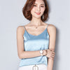 Women Camis Silk Halter Top Women Camisole 2022 Summer Style Sexy Sleeveless Vest Slim White Crop Top Roupas Femininas XXL