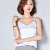 Women Camis Silk Halter Top Women Camisole 2022 Summer Style Sexy Sleeveless Vest Slim White Crop Top Roupas Femininas XXL
