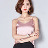 Women Camis Silk Halter Top Women Camisole 2022 Summer Style Sexy Sleeveless Vest Slim White Crop Top Roupas Femininas XXL