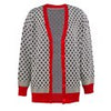 Women Cardigan Autumn Winter Houndstooth Knitted Sweater Loose Single Breasted Knitwear Casual Female Long Sleeved Cardigan