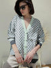 Women Cardigan Autumn Winter Houndstooth Knitted Sweater Loose Single Breasted Knitwear Casual Female Long Sleeved Cardigan