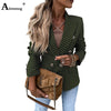 Women Casual Blazers Lapel Collar Jackets Sexy Female Clothing 2023 Spring Vintage Houndstooth Top Outerwear Ladies Skinny Coats