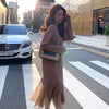 Women Casual Maxi Dress Autumn Knitting Party Dress Loose Sweater Long Dresses Plus Size