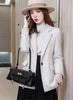 Women Casual Office Woolen Suit Coat Ladies Autumn Winter Thick Top Plus Size Slim Sequin Elegant All-match Blazer OK1351