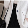 Women Casual Office Woolen Suit Coat Ladies Autumn Winter Thick Top Plus Size Slim Sequin Elegant All-match Blazer OK1351