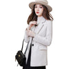 Women Casual Office Woolen Suit Coat Ladies Autumn Winter Thick Top Plus Size Slim Sequin Elegant All-match Blazer OK1351