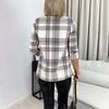 Women Casual Plaid Blazer Aautumn Long Sleeve Open Stitch Slim Blazer Coat Jackets 2023 Office Lady Blazers Outwear