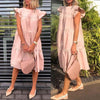 Women Casual Solid Color O Neck Ruffled Short Sleeve Large Hem A Line Midi Dress Women's Clothing Summer Dresses female vestidos