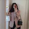 Women Casual Solid Colour Blazer Casual Style Long Sleeve Turn Down Collar Single Breasted Office Work Blazer