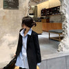 Women Casual Solid Colour Blazer Casual Style Long Sleeve Turn Down Collar Single Breasted Office Work Blazer