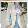 Women Casual Solid Colour Blazer Casual Style Long Sleeve Turn Down Collar Single Breasted Office Work Blazer