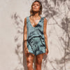 Women Casual Solid Loose Cotton Blend Rib Knitted Clothing Sets Lady Summer Sleeveless V Neck Tank Top + High Waist Short Pants