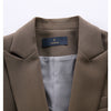 Women Chic Office Lady Double Breasted Blazer Vintage Coat Notched Collar Long Sleeve Ladies Outerwear Stylish Tops