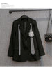 Women Chic Trend Office Lady Blazer Vintage Coat Notched Collar Long Sleeve Jacket Stylish Ladies Outerwear Tops Casual
