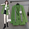 Women Chic Trend Office Lady Blazer Vintage Coat Notched Collar Long Sleeve Jacket Stylish Ladies Outerwear Tops Casual