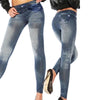 Women Classic Stretchy Slim Leggings Sexy Denim Pants Jeggins Skinny Embroidery Butterfly/Stars Casual Pencil Pants