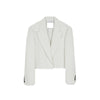 Women Coat 2023 Autumn and Winter No Button Lapel Short Suit Commuter White Suit Striped Suit Jacket