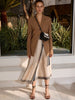 Women Coat 2023 Early Autumn Style Button V-neck Waist Small Suit Long-sleeved Jacket Retro Single-breasted Slim Top