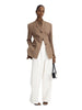 Women Coat 2023 Early Autumn Style Button V-neck Waist Small Suit Long-sleeved Jacket Retro Single-breasted Slim Top