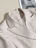 Women Coat 2023 Spring Solid Color Cotton and Linen Lapel Long-sleeved Jacket Women Casual Suit Jacket