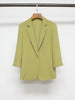 Women Coat 2023 Spring and Autumn Solid Color 100% Acetate Fiber Three-quarter Sleeve One Button Women Casual Blazer