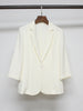 Women Coat 2023 Spring and Autumn Solid Color 100% Acetate Fiber Three-quarter Sleeve One Button Women Casual Blazer