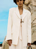 Women Coat 2023 Spring and Summer Suit Jacket Pure White Women Loose Casual Coat Suit