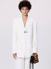 Women Coat 2023 Spring and Summer Suit Jacket Pure White Women Loose Casual Coat Suit