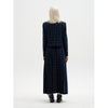 Women Coat Fall/Winter 2023 Women Lapel Single-breasted Plaid Suit Suit Long Skirt Set