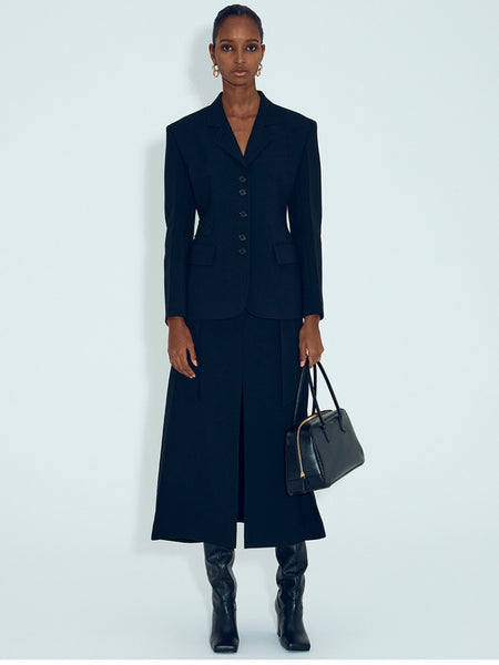 Women Coat Spring 2023 Black Wool Blazer Women Single Breasted Slim Fit Women Casual Coat Blazer