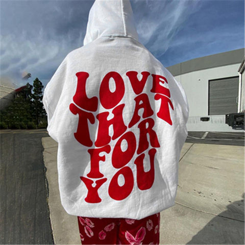 Women Coats Hoodie Y2K Hip-Hop Streetwear Sweatshirts Vintage Winter Clothes Letter Printing Pullover Jacket Oversized Skull New