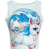 Women Crop Top 2022 Summer Cute Unicorn Stars Pattern Printed Slim Fit Tank Kawaii Skinny Vest for Girls Lovely Short Cami Pink