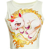 Women Crop Top 2022 Summer Cute Unicorn Stars Pattern Printed Slim Fit Tank Kawaii Skinny Vest for Girls Lovely Short Cami Pink