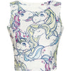 Women Crop Top 2022 Summer Cute Unicorn Stars Pattern Printed Slim Fit Tank Kawaii Skinny Vest for Girls Lovely Short Cami Pink