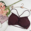 Women Crop Tops Camisole Camis Solid Colors Bralette Underwear Strappy Padded Bra Tops Cotton Vest Tank Top