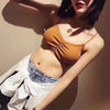 Women Crop Tops Camisole Camis Solid Colors Bralette Underwear Strappy Padded Bra Tops Cotton Vest Tank Top