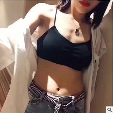 Women Crop Tops Camisole Camis Solid Colors Bralette Underwear Strappy Padded Bra Tops Cotton Vest Tank Top
